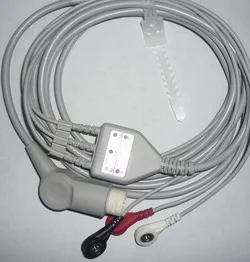 HP 1 piece ECG cable with 3 leads — view 2